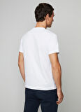 Hackett Bisiklet Yaka Beyaz Erkek T-Shirt HM500713