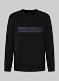 Hackett Bisiklet Yaka Siyah Erkek Sweatshırt HM581166