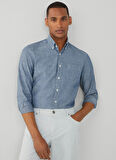 Hackett Slim Fit Gömlek Yaka Mavi Erkek Gömlek HM309766