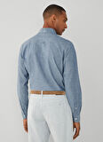 Hackett Slim Fit Gömlek Yaka Mavi Erkek Gömlek HM309766