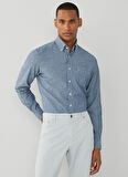 Hackett Slim Fit Gömlek Yaka Mavi Erkek Gömlek HM309766