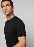 Hackett Bisiklet Yaka Siyah Erkek T-Shirt HM500782