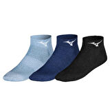 Training Mid 3P Unisex Çorap Siyah / Lacivert / Mavi