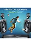 W-KING D9-1 Bluetooth Hoparlör 100W Boombox 40S Dinleme IPX6 Kablosuz Stereo TWS Ses Bombası Yeşil