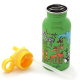 400 ML PİPETLİ PASLANMAZ ÇELİK MATARA - JUNGLE