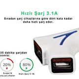 Black&Decker PIUSB2BE 3.1 Amper Çift Çıkışlı USB Araç Şarj Cihazı