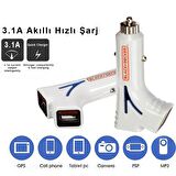 Black&Decker PIUSB2BE 3.1 Amper Çift Çıkışlı USB Araç Şarj Cihazı