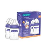 Lansınoh Biberon ve NaturalWave Biberon Emziği 2x160 ml