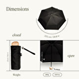 Original Duckhead The Mini ultra kompakt şemsiye - Siyah