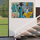 Jean Michel Basquiat Mavi Kuş Kanvas Tablo-5060