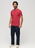 Superdry Bisiklet Yaka Düz Kırmızı Erkek T-Shirt M1011245A2DI_ESSENTIAL LOGO EMB TEE