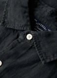 Superdry Normal Siyah Düz Erkek Gömlek M4010608AAFB_STUDIOS CASUAL LINEN S