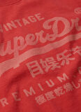Superdry Bisiklet Yaka Baskılı Kırmızı Erkek T-Shirt M1011895A9QZ_CLASSIC VL HERITAGE T