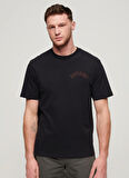 Superdry Bisiklet Yaka Baskılı Siyah Erkek T-Shirt M1011896B02A_TATTOO GRAPHIC LOOSE T