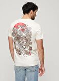 Superdry Bisiklet Yaka Baskılı Krem Erkek T-Shirt M1011897A22C_TOKYO VL GRAPHIC T SHI