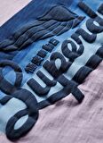 Superdry Bisiklet Yaka Baskılı Mor Erkek T-Shirt M1011904A2AC_CALI STRIPED LOGO T SH