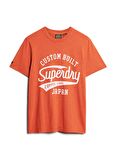 Superdry Bisiklet Yaka Baskılı Turuncu Erkek T-Shirt M1011905A1FH_COPPER LABEL SCRIPT TE