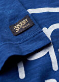 Superdry Bisiklet Yaka Baskılı Koyu Mavi Erkek T-Shirt M1011905A2AM_COPPER LABEL SCRIPT TE