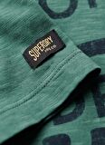 Superdry Bisiklet Yaka Baskılı Yeşil Erkek T-Shirt M1011905A2AN_COPPER LABEL SCRIPT TE