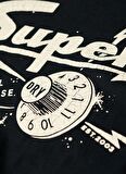 Superdry Bisiklet Yaka Baskılı Siyah Erkek T-Shirt M1011918A12A_RETRO ROCKER GRAPHIC T