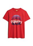 Superdry Bisiklet Yaka Baskılı Kırmızı Erkek T-Shirt M1011982A9QZ_GREAT OUTDOORS GRAPHIC