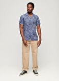Superdry Normal Çok Renkli Desenli Erkek Gömlek M4010810A1WB_OPEN COLLAR PRINT LINE