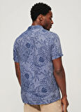 Superdry Normal Çok Renkli Desenli Erkek Gömlek M4010810A1WB_OPEN COLLAR PRINT LINE