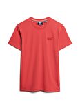 Superdry Bisiklet Yaka Düz Kırmızı Erkek T-Shirt M1011927A4FE_ESSENTIAL LOGO EMB TEE