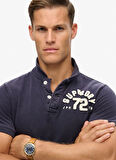 Superdry Polo Yaka Lacivert Erkek T-Shirt M1110396A-98T_VINTAGE ATHLETIC POLO