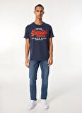 Superdry Bisiklet Yaka Lacivert Erkek T-Shirt M1012001AZRN_DUO VINTAGE LOGO T SHI