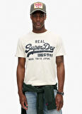 Superdry Bisiklet Yaka Ekru Erkek T-Shirt M1012025A39E_CLASSIC VL GRAPHIC T S