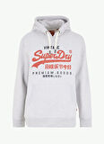Superdry Kapüşon Yaka Gri Erkek Sweatshırt M2013687A5WB_DUO VINTAGE LOGO HOODI