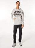 Superdry Kapüşon Yaka Bej Erkek Sweatshırt M2013697A1WY_EMBROIDER SCRIPT GRAPH