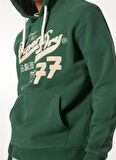 Superdry Kapüşon Yaka Yeşil Erkek Sweatshırt M2013697AXO9_EMBROIDER SCRIPT GRAPH