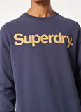Superdry Bisiklet Yaka Lacivert Erkek Sweatshırt M2013714AJUA_CLASSIC CORE LOGO SWEA
