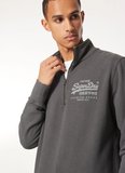Superdry Bisiklet Yaka Siyah Erkek Sweatshırt M2013797AAFB_CLASSIC VL GRAPHIC HAL