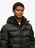 Superdry Siyah Erkek Mont M5011902A02A_HOODED CITY GRAPHIC PU