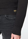 Superdry Düz Yaka Normal Düz Siyah Erkek Kazak M6110657A7BT_TEXTURED CREW KNIT JUM