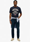 Superdry Bisiklet Yaka Lacivert Erkek T-Shirt M1012176A-D9I_ATHLETIC ESS TEE