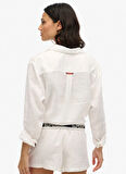 Superdry Normal Bel Normal Beyaz Kadın Şort W7110450A