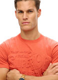 Superdry Bisiklet Yaka Kırmızı Erkek T-Shirt M1012100A-6SD_WORKWEAR EMBOSSED REL