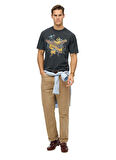Superdry Bisiklet Yaka Siyah Erkek T-Shirt M1012125A-8IO_BIKER ROCK GRAPHIC LO