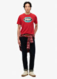 Superdry Bisiklet Yaka Kırmızı Erkek T-Shirt M1012136A-32I_GASOLINE GRAPHIC RELA