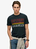 Superdry Bisiklet Yaka Lacivert Erkek T-Shirt M1012211A-98T_JAPAN STRIPE RELAXED