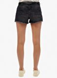 Superdry Normal Bel Normal Siyah Kadın Denim Şort W7110448A