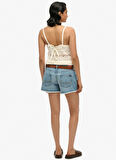 Superdry Normal Bel Normal Mavi Kadın Denim Şort W7110448A
