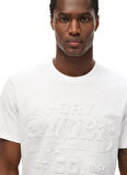 Superdry Bisiklet Yaka Beyaz Erkek T-Shirt M1012218A-01C_WORKWEAR EMBOSSED REL