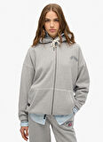 Superdry Kapüşon Yaka Koyu Antrasit Kadın Sweatshırt W2012448A