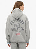Superdry Kapüşon Yaka Koyu Antrasit Kadın Sweatshırt W2012448A