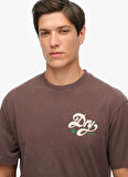 Superdry Bisiklet Yaka Düz Kahve Erkek T-Shirt M1012261A-77K